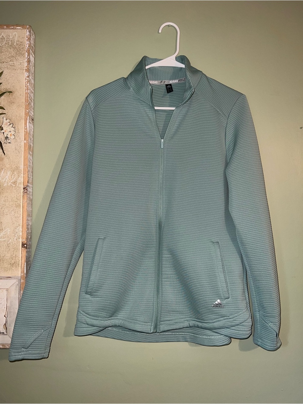 adidas Women's Mint Green Full-Zip Utility Jacket